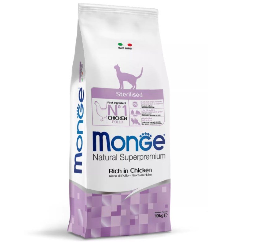 Сухой корм Monge Cat Sterilized с курицей 10кг
