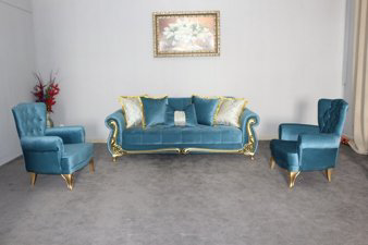 Комплект мягкой мебели в гостиную Bella Mebel Istanbul бирюзовый купить,NaN