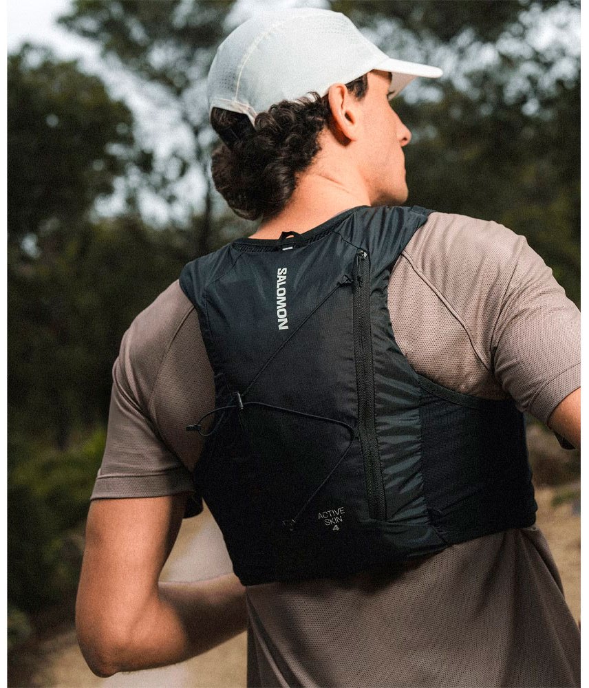 Рюкзак Salomon Active Skin 4 Set, LC2178200 для бега 4 черный, серый купить,NaN