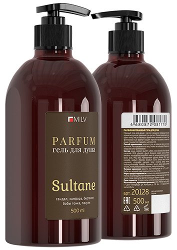 MILV Парфюмированный гель для душа, Sultane гель 500 мл купить,NaN