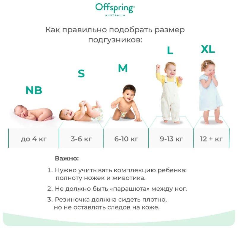 Подгузники Offspring XS, 3 шт купить,NaN