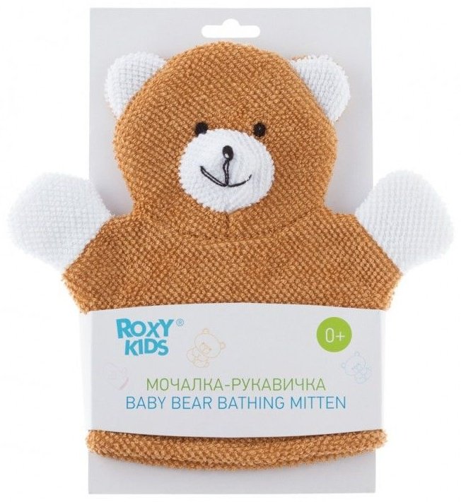Детская мочалка для тела ROXY-KIDS белый, коричневый 1 шт купить,NaN