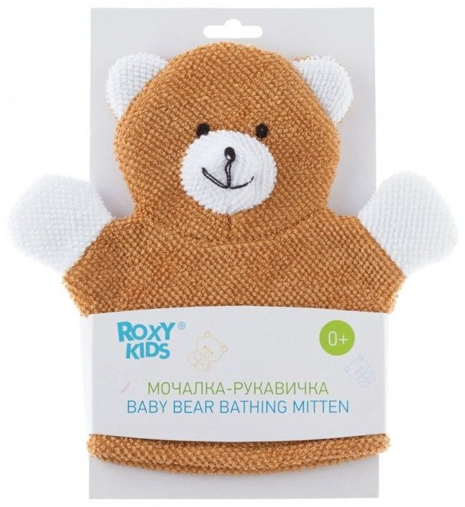 Детская мочалка для тела ROXY-KIDS белый, коричневый 1 шт купить,NaN