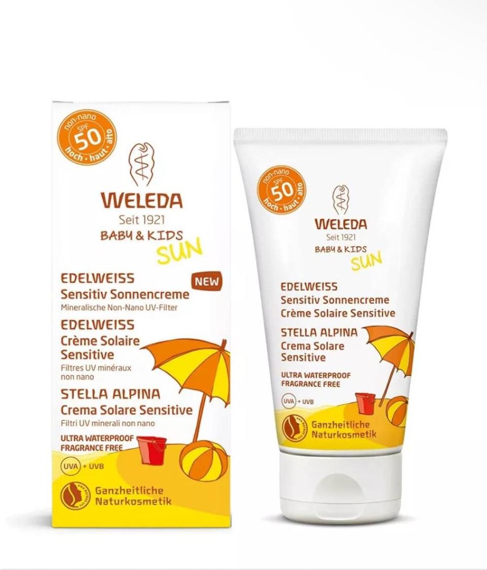 Weleda Натуральный солнцезащитный крем для младенцев и детей SPF 50, 50 мл