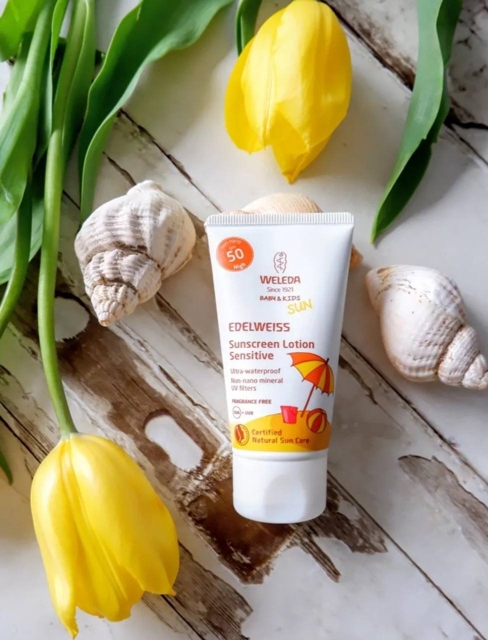 Weleda Натуральный солнцезащитный крем для младенцев и детей SPF 50, 50 мл