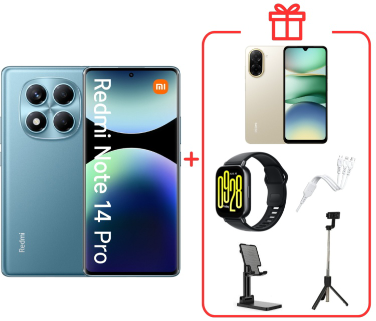 Смартфон Xiaomi Redmi Note 14 Pro 4G 12/512Gb Ocean Blue +подарок купить,225000
