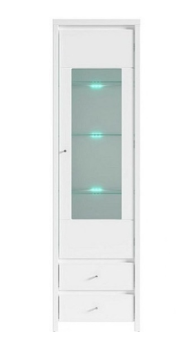 Витрина Гербор Кристина jm 018 REG 1W2S B с подсветка Белая купить,NaN