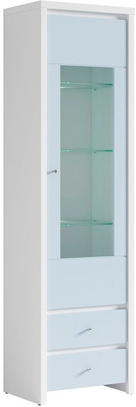 Витрина Гербор Кристина jm 018 REG 1W2S B с подсветка Белая купить,NaN