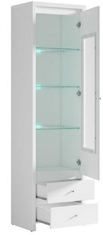 Витрина Гербор Кристина jm 018 REG 1W2S B с подсветка Белая купить,NaN