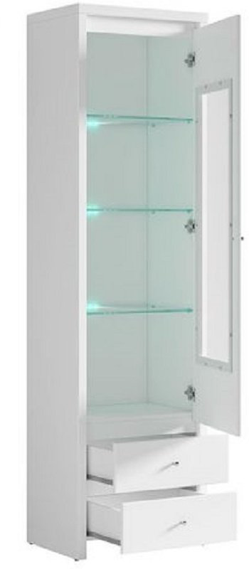 Витрина Гербор Кристина jm 018 REG 1W2S B с подсветка Белая купить,NaN