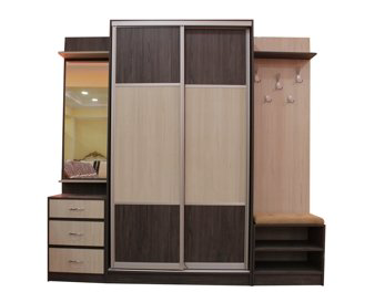 Комплект для прихожей Bella Mebel Naomi 230x220x45 светло-коричневый купить,NaN