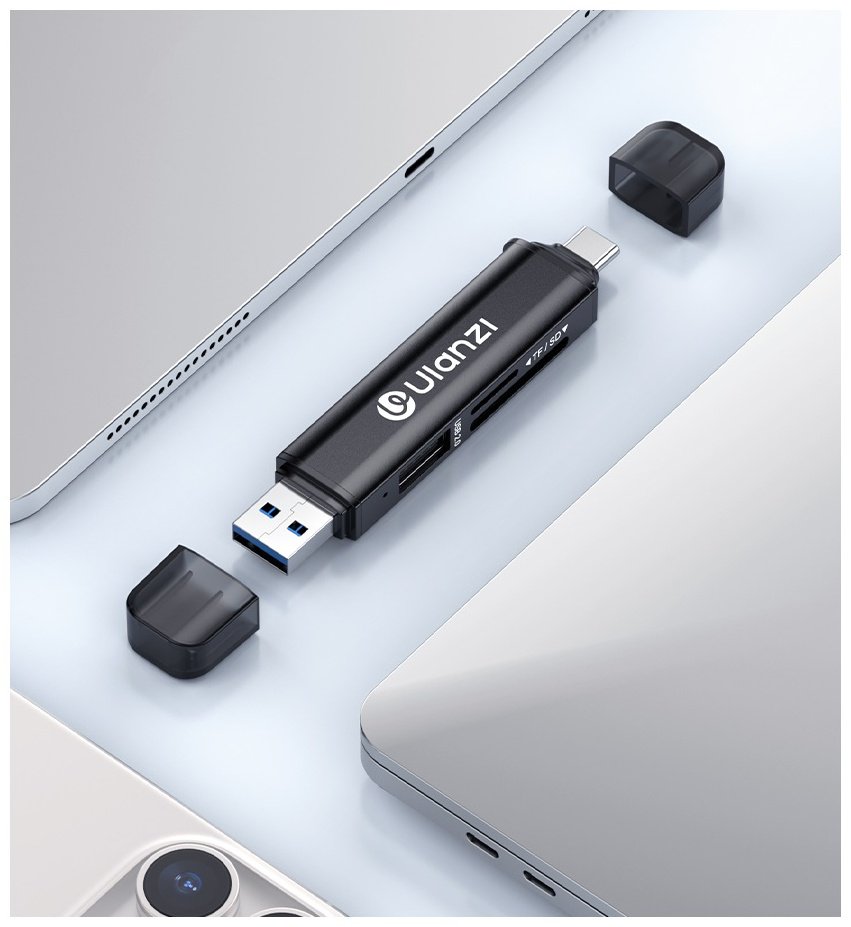 Картридер Ulanzi X117 CR1 USB 3.0 для SD, microSD, USB 3.0