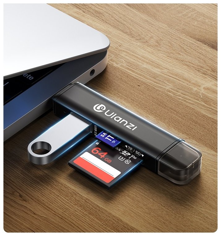 Картридер Ulanzi X117 CR1 USB 3.0 для SD, microSD, USB 3.0