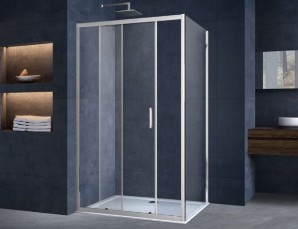 Душевое ограждение KABINKA.KZ двухстенное VSR-3AL8015CL, 1500х1900 мм купить,NaN