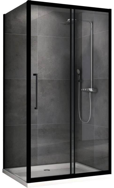 Душевое ограждение KABINKA.KZ двухстенное Schwarzer Diamant AG30160BH-S80B, 800х1950 мм купить,NaN