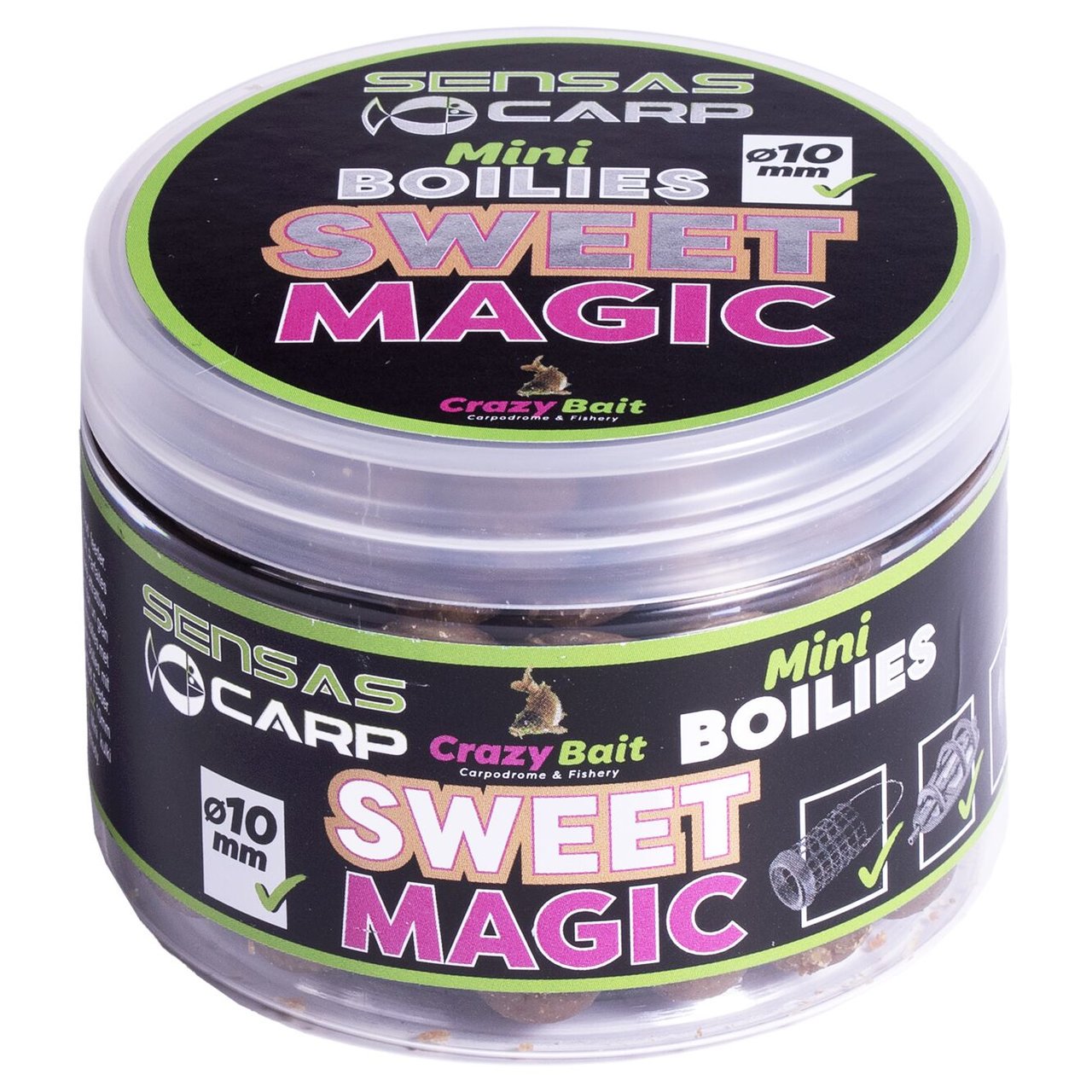 Бойлы мини Sensas Crazy Bait Sweet Magic 10 мм 80 гр купить,NaN