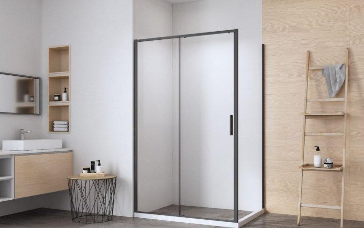 Душевое ограждение KABINKA.KZ двухстенное AE65-130x80-BT, 1300х1900 мм