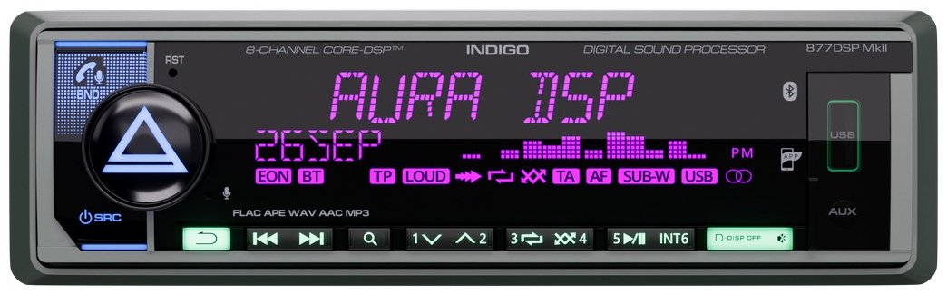 AurA INDIGO-877DSP MKII 1 DIN универсальная