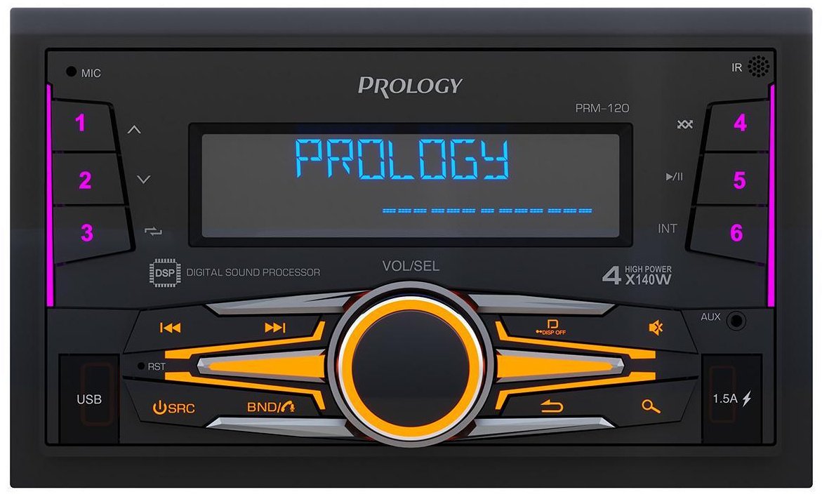 Prology PRM-120 POSEIDON 2 DIN универсальная