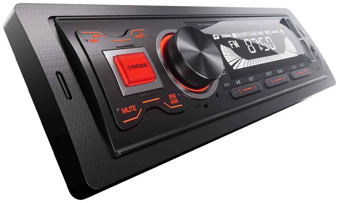 AurA FIREBALL-103BT&nbsp;USB/SD/MMC&nbsp;краснаяя&nbsp;подсветка 1 DIN
