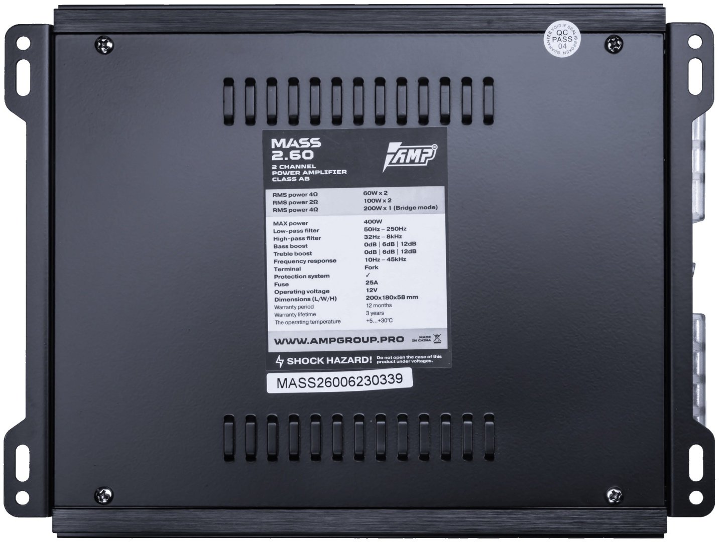 AMP MASS 2.60 400 Вт 2 канальный