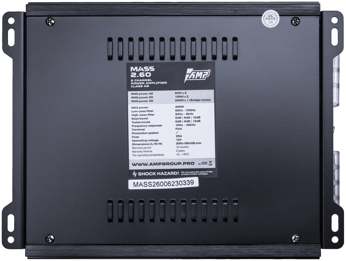 AMP MASS 2.60 400 Вт 2 канальный купить,34642