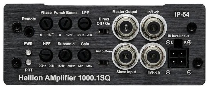 Hellion HAM-1000.1SQ 1000 Вт 1 канальный