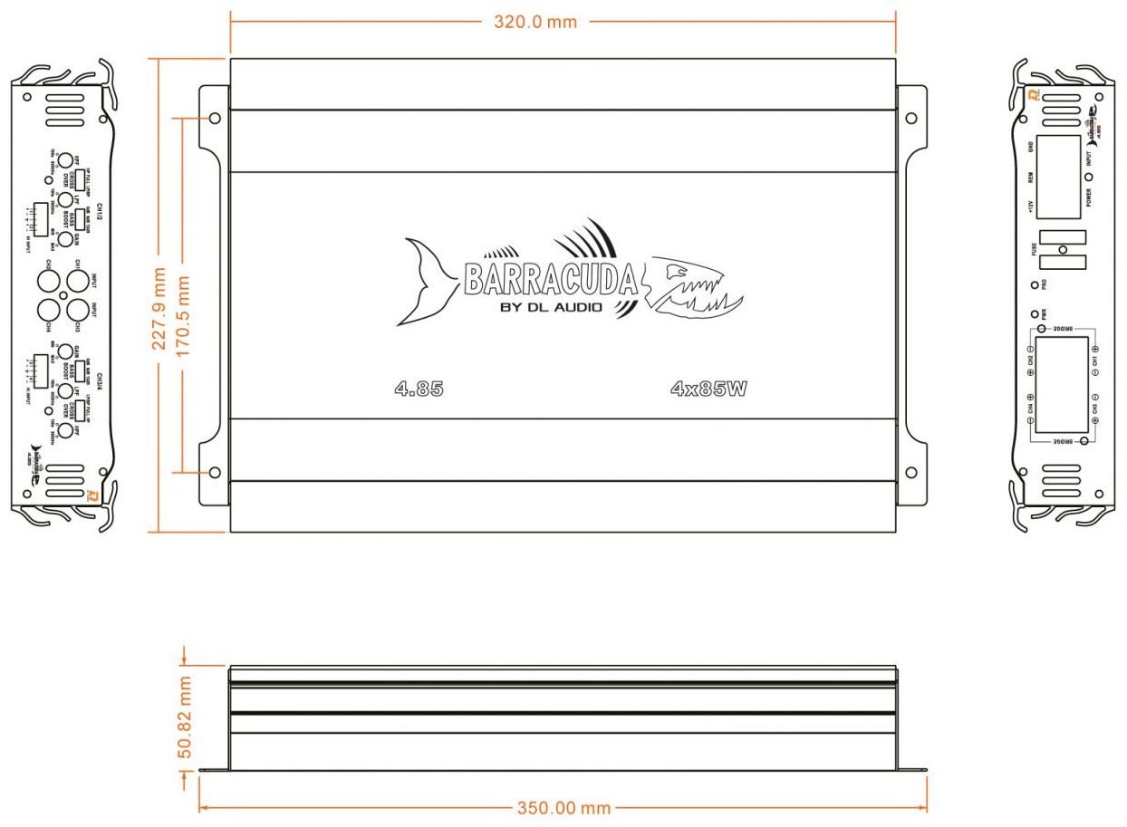 DL Audio Barracuda 4.85 700 Вт 4 канальный
