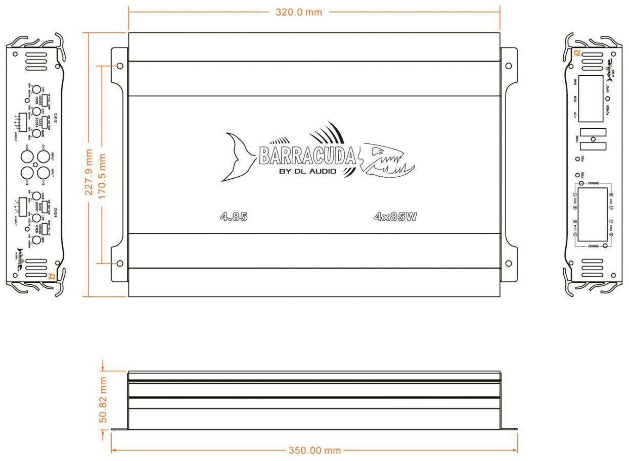DL Audio Barracuda 4.85 700 Вт 4 канальный купить,62300