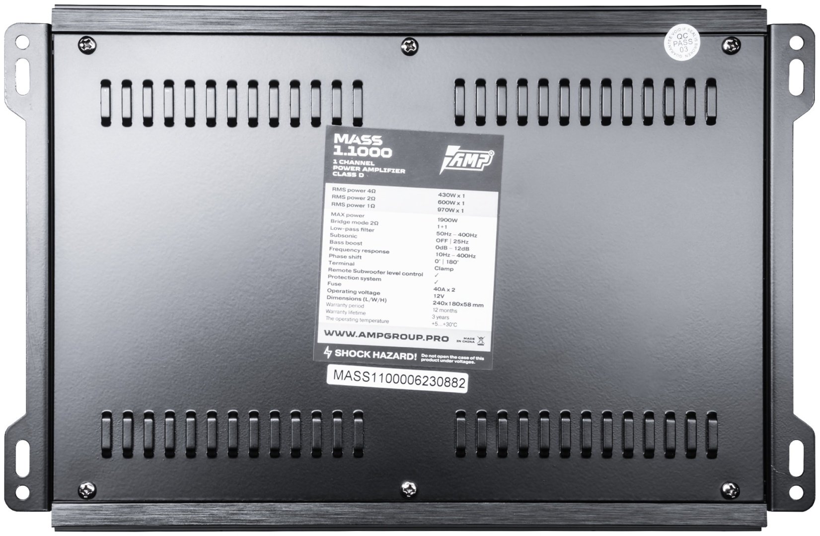 AMP MASS 1.1000 1900 Вт 1 канальный