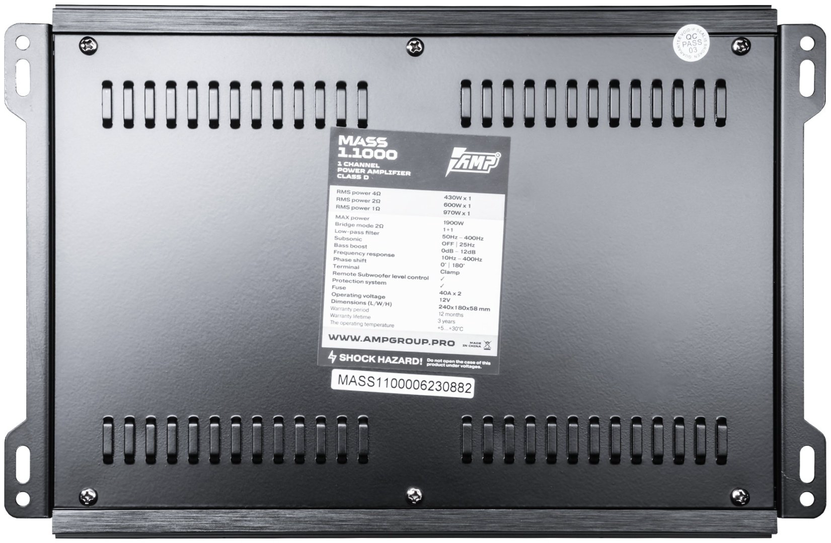 AMP MASS 1.1000 1900 Вт 1 канальный купить,43000