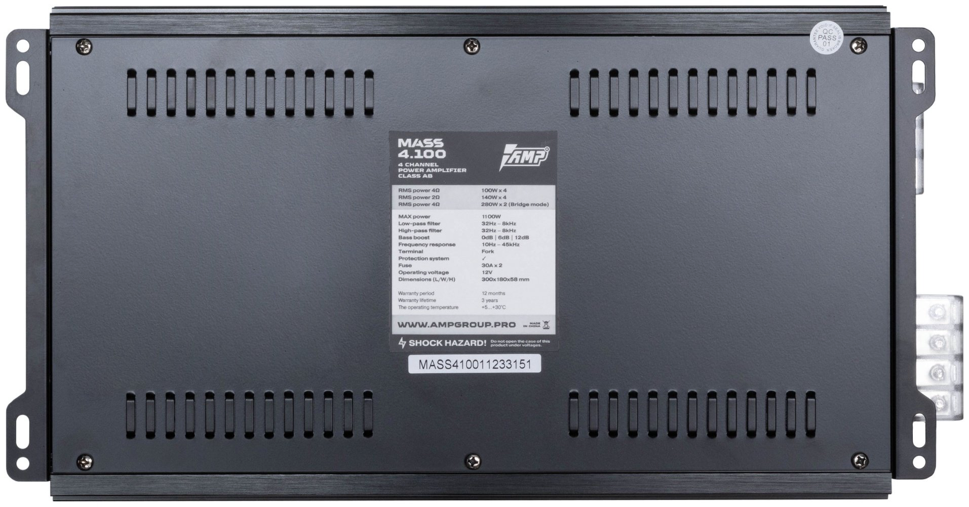 AMP MASS 4.100 1100 Вт 4 канальный - ForteMarket AMP MASS 4.100 1100 Вт 4 канальный купить,33662