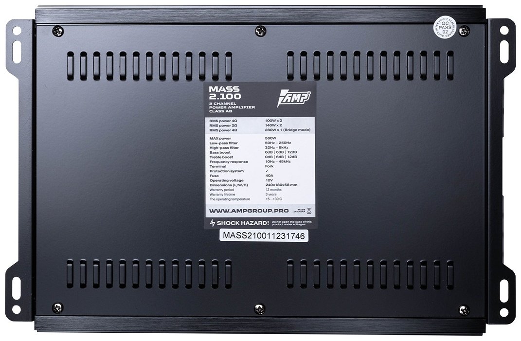 AMP MASS 2.100 480 Вт 2 канальный купить,NaN