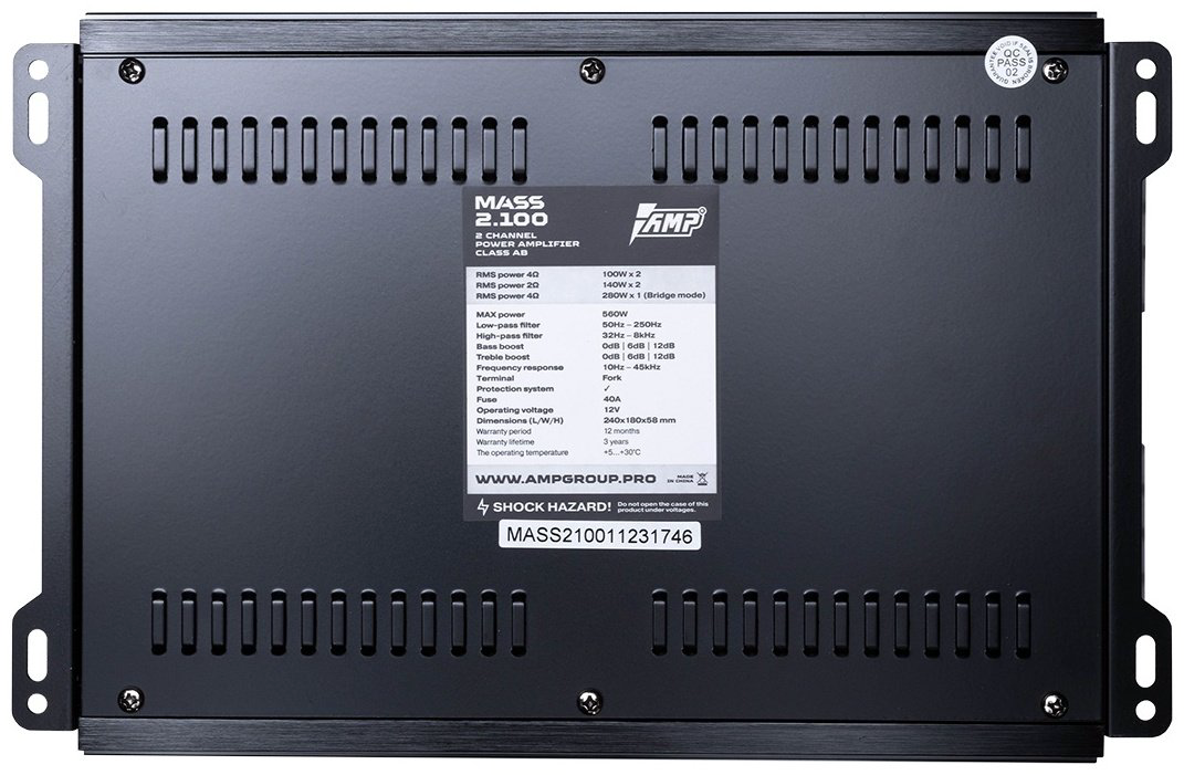 AMP MASS 2.100 480 Вт 2 канальный купить,NaN