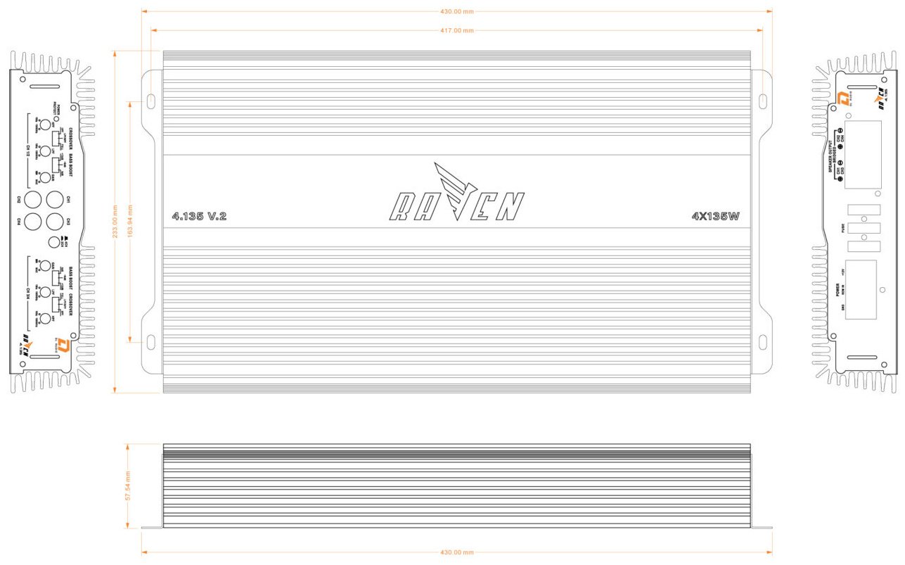 DL Audio Raven 4.135 V.2 400 Вт 4 канальный