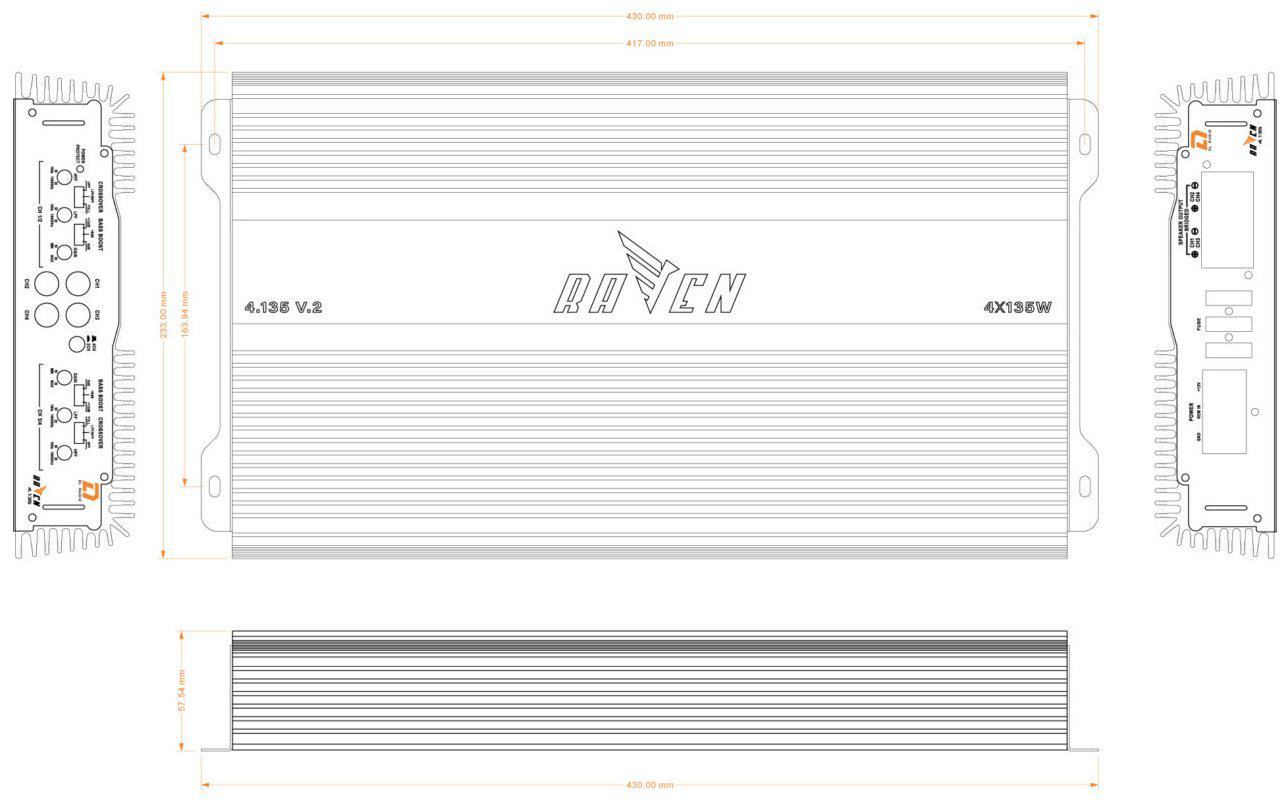 DL Audio Raven 4.135 V.2 400 Вт 4 канальный купить,75975