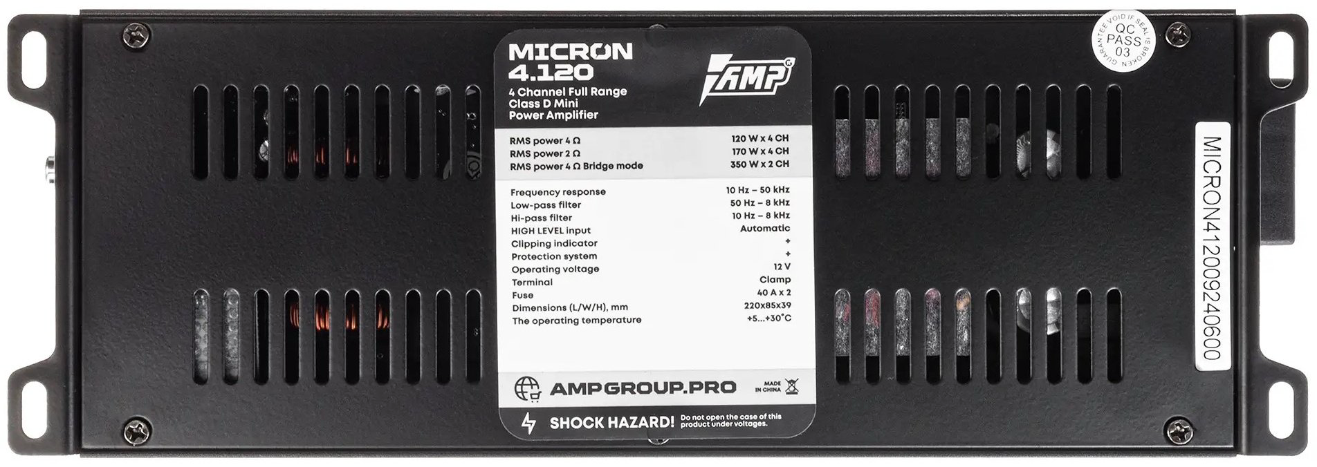 AMP MICRON 4.120 700 Вт 4 канальный - ForteMarket AMP MICRON 4.120 700 Вт 4 канальный купить,54530