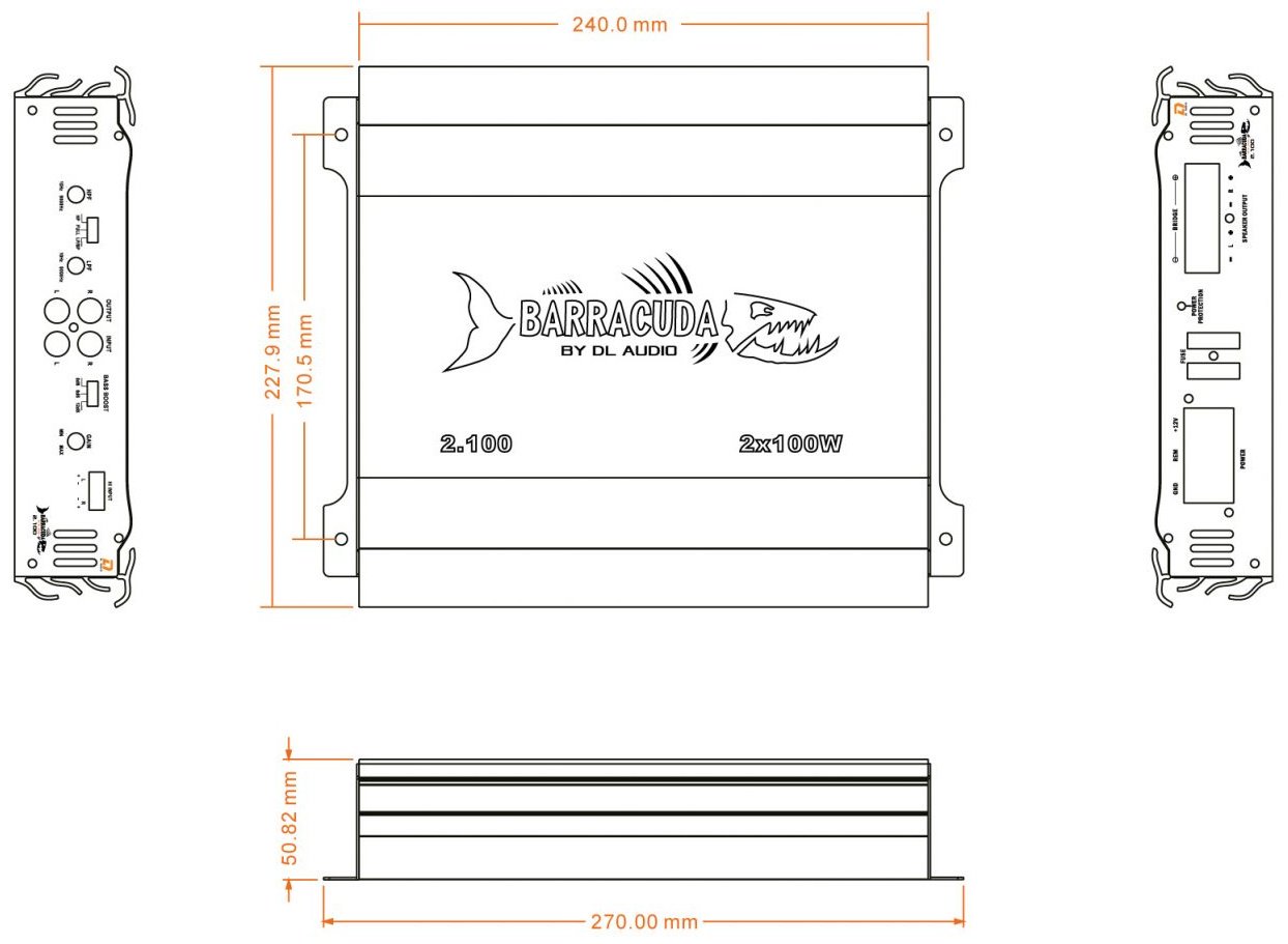 Автомобильный усилитель DL Audio Barracuda 2.100