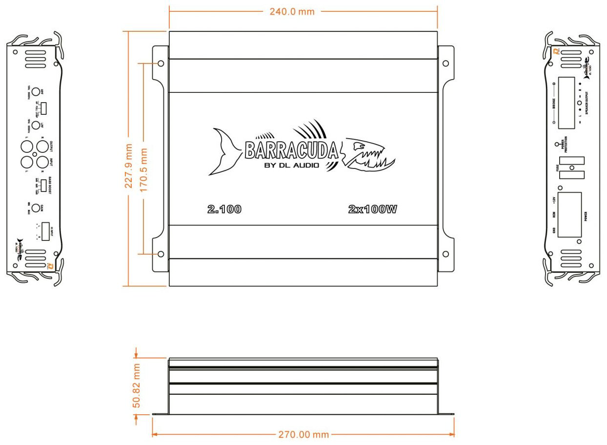 Автомобильный усилитель DL Audio Barracuda 2.100 купить,53513