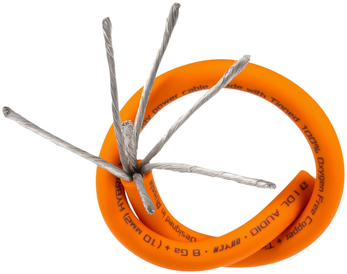 DL Audio кабель Raven Power Cable 8 Ga Orange 10м 1 шт