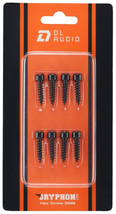DL Audio установочный комплект Gryphon Lite Hex Screw 5 мм Black 8 шт