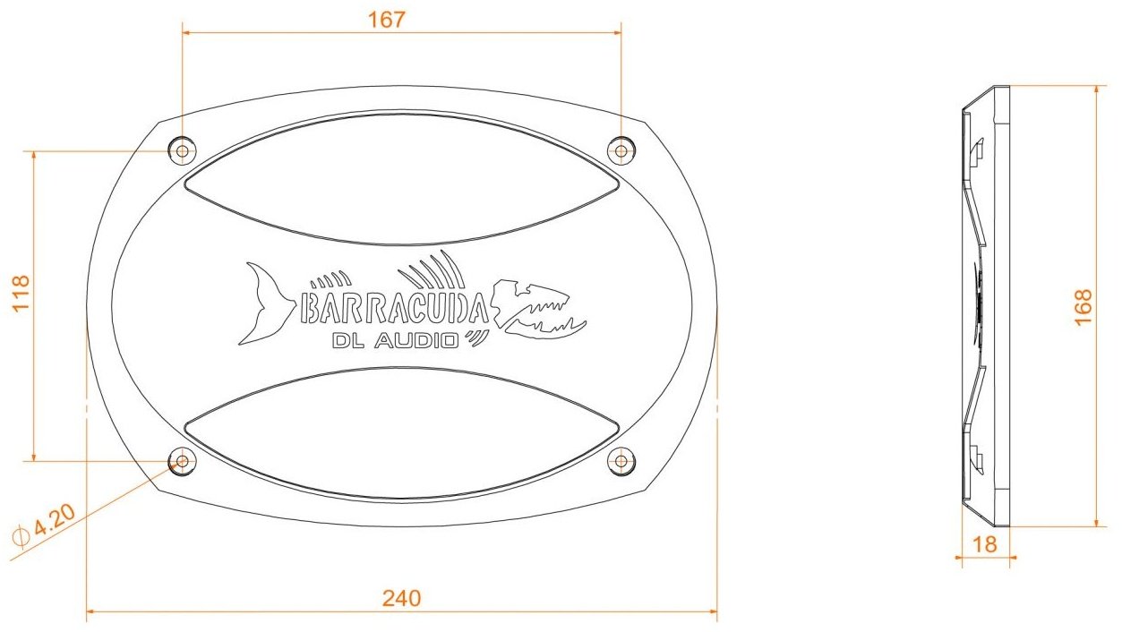 DL Audio защитная сетка Barracuda 69 Grill Black 2 шт