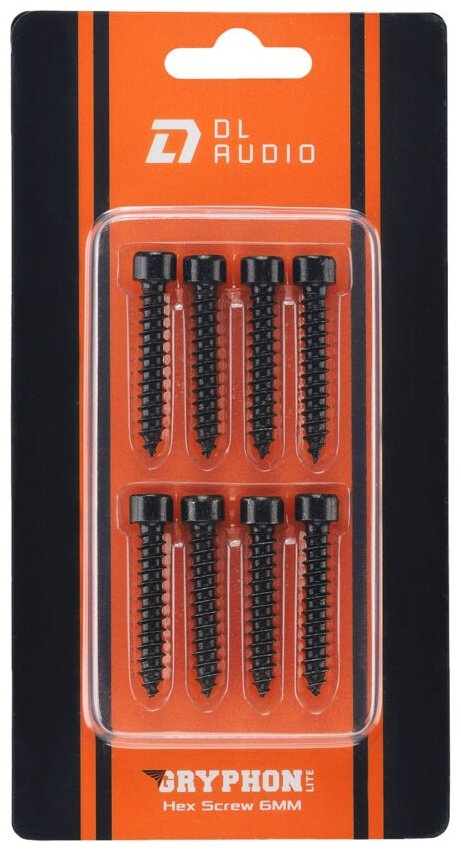 DL Audio установочный комплект Gryphon Lite Hex Screw 6 мм Black 8 шт