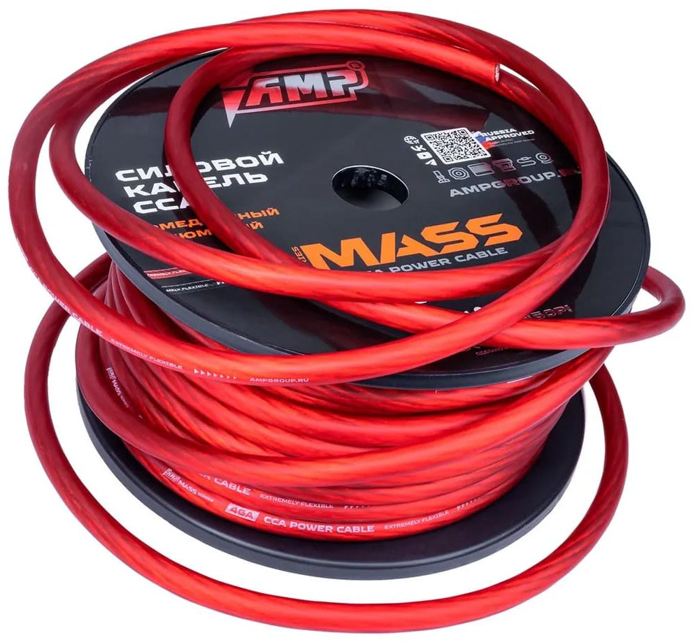AMP кабель MASS 4Ga CCA Extremely flexible 5 м красный 1 шт - ForteMarket AMP кабель MASS 4Ga CCA Extremely flexible 5 м красный 1 шт купить,9198