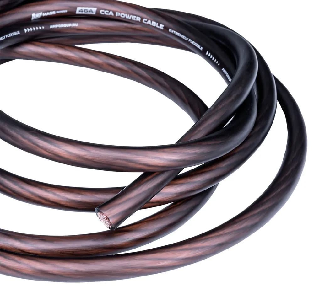 AMP кабель MASS 4Ga CCA Extremely flexible 5 м черный 1 шт