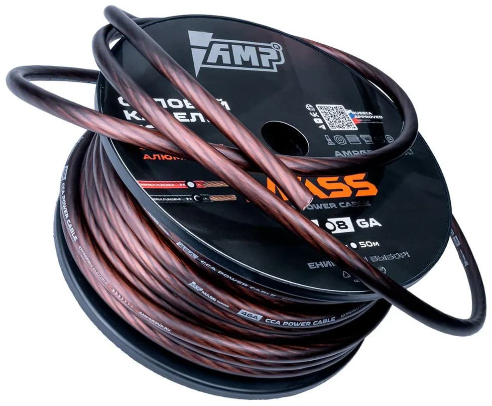 AMP кабель MASS 4Ga CCA Extremely flexible 5 м черный 1 шт - ForteMarket AMP кабель MASS 4Ga CCA Extremely flexible 5 м черный 1 шт купить,9298