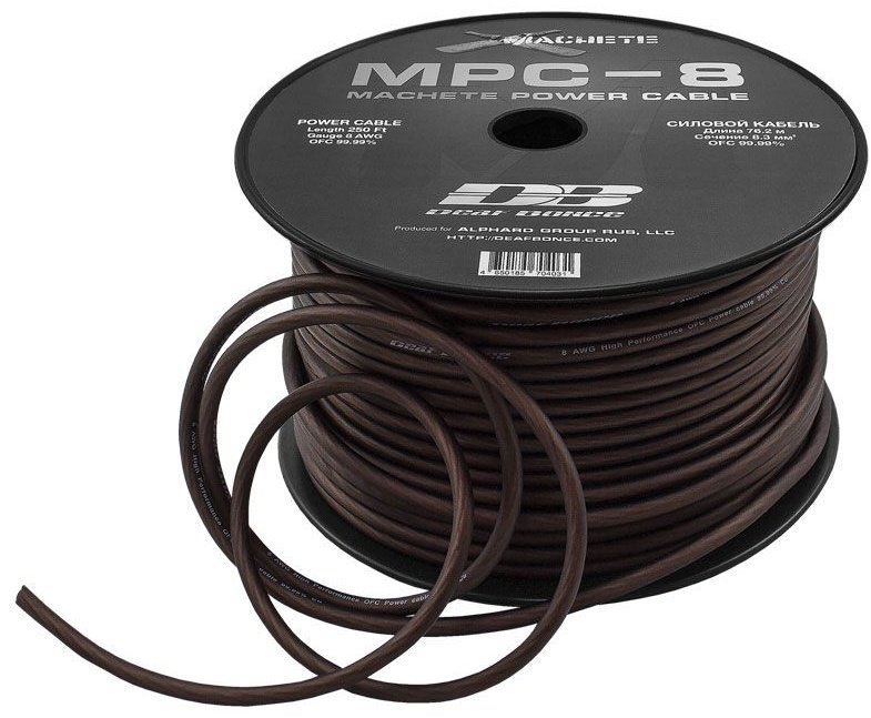Deaf Bonce силовой кабель Machete MPC-8GA Black 5м 1 шт 5
