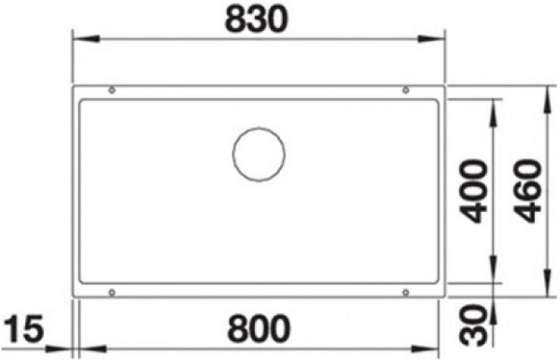 Кухонная мойка Blanco Subline 800-U подстольная 83х46х22 см, гранит, тон кофе