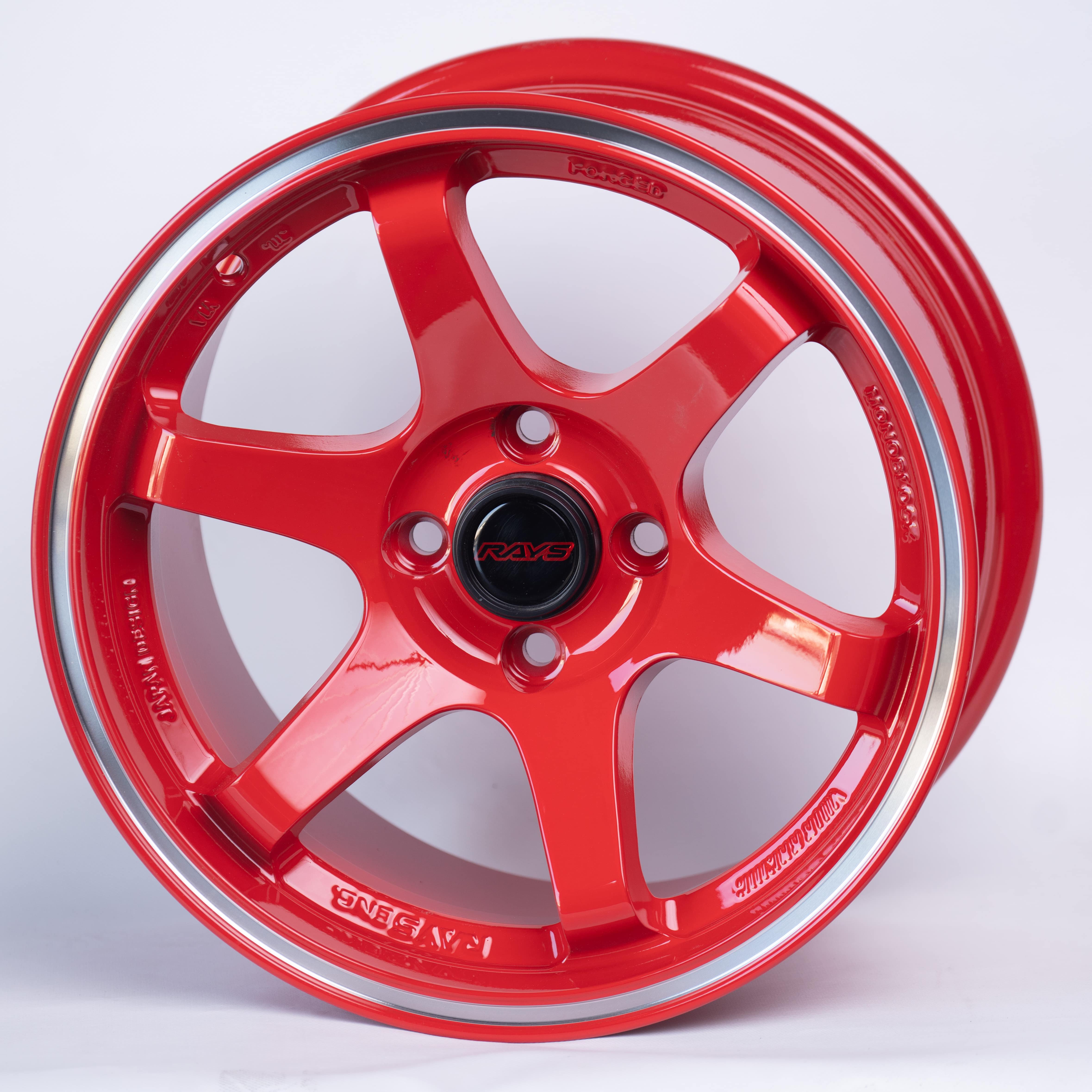 Комплект дисков Rimax TE37 4x100 R15x8,25 CB73,1 ET20 red machine lip line купить,NaN