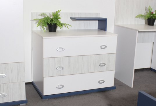 Комод Bella Mebel Stil бело-синий